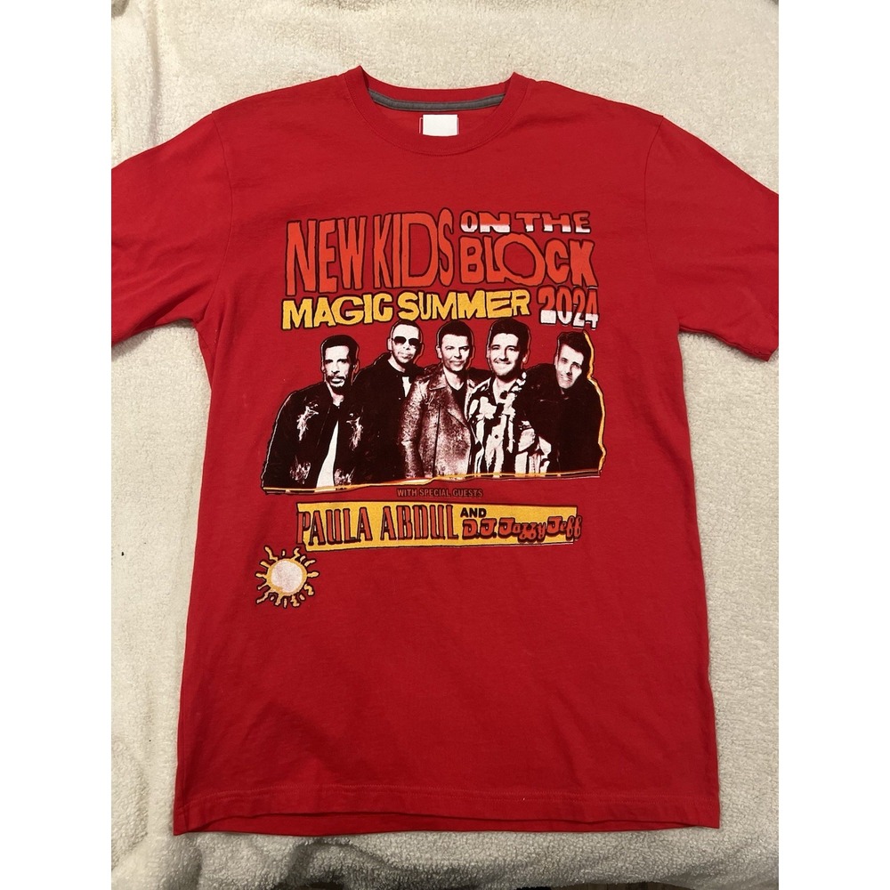 New Kids On The Block 2024 Magic Summer Your T Shirt Red Size Small/P‎